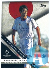 2021-22 Topps UEFA Champions League #FF-02 Takuhiro Nakai Flags of Foundation RC